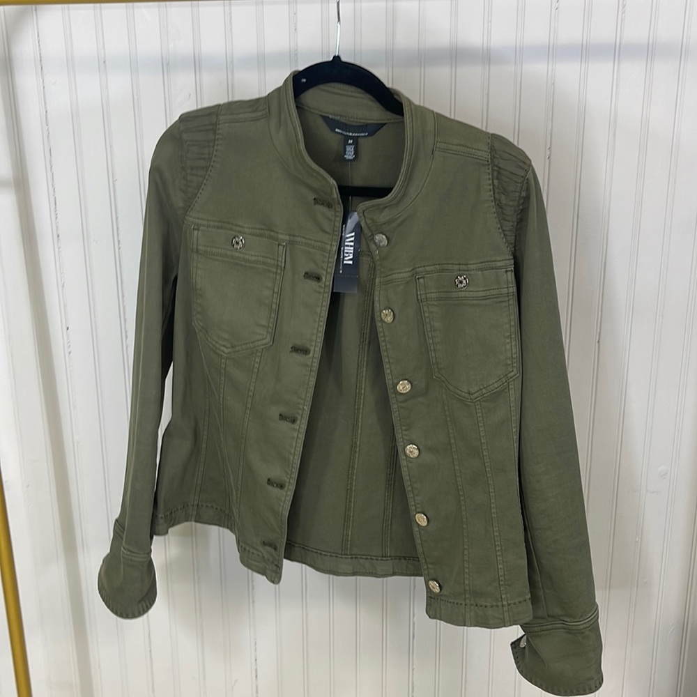 White House black market Cropped utility jacket